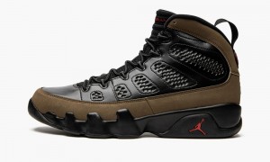 Basket Nike Air Jordan 9 Retro 'Olive' Homme Noir Vert Olive Clair Rouge | BV1387052