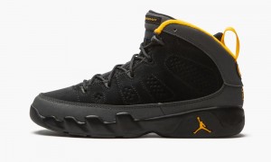 Basket Nike Air Jordan 9 Retro PS 'University Gold' Enfant Noir Grise Foncé | PM9541203