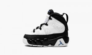 Basket Nike Air Jordan 9 Retro TD 'University Blue' Enfant Blanche Bleu Noir | EW4073692