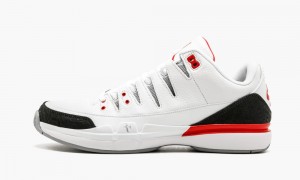 Basket Nike Air Jordan Zoom Vapor RF x AJ3 'Fire Red' Homme Blanche Rouge Argent Noir | VE5720169