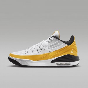 Basket Nike Jordan Max Aura 5 Homme Blanche Jaune Noir | KY6452390