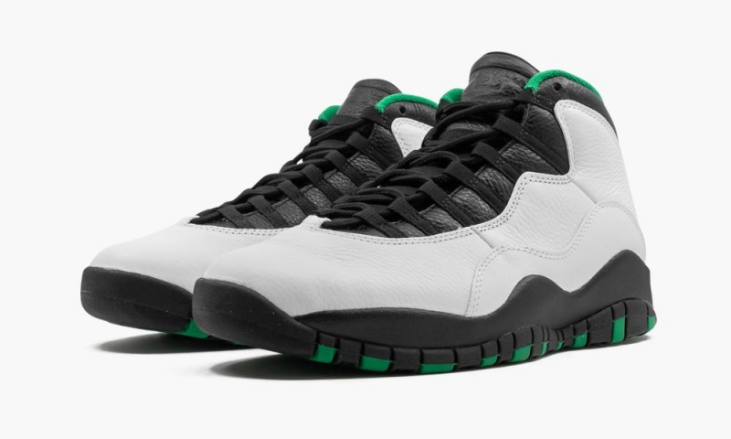 Basket Nike Air Jordan 10 'Seattle Supersonics' Homme Blanche Noir Vert Jaune | TN2054763