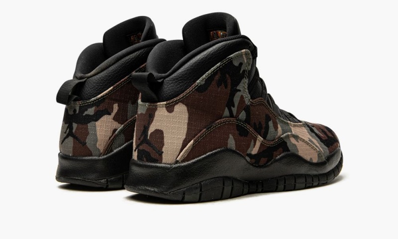 Basket Nike Air Jordan 10 'Woodland Camo' Homme Camouflage Noir Chocolat | LX0825973