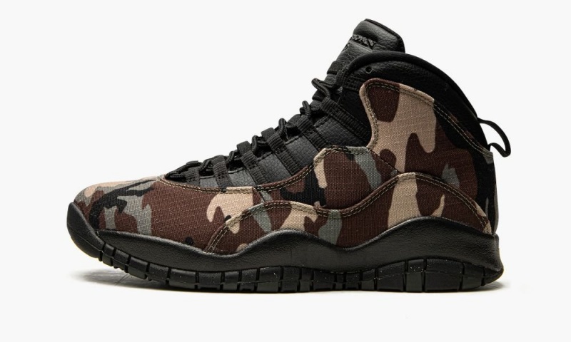 Basket Nike Air Jordan 10 \'Woodland Camo\' Homme Camouflage Noir Chocolat | LX0825973