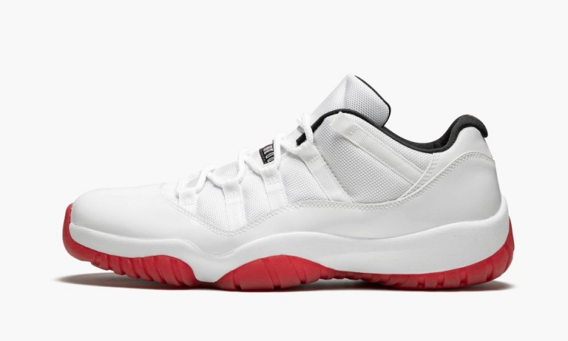 Basket Nike Air Jordan 11 Retro Low \'White/Varsity Red\' Homme Blanche Rouge Noir | HR1352608