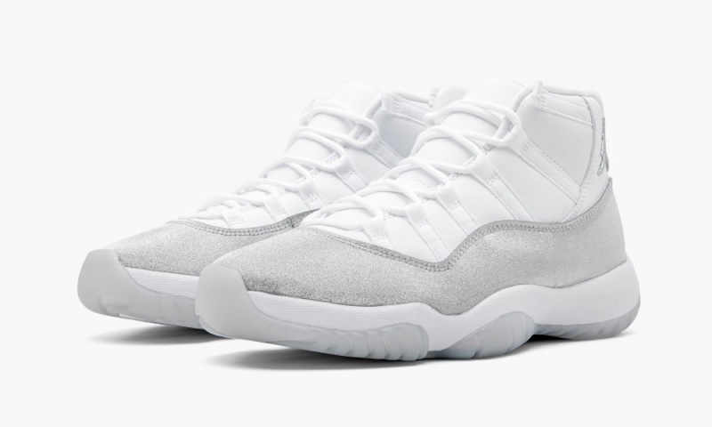 Basket Nike Air Jordan 11 Retro 'METALLIC SILVER' Femme Blanche Metal Argent | UQ5839762