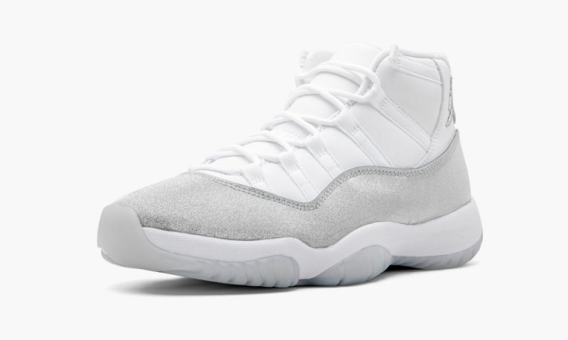 Basket Nike Air Jordan 11 Retro 'METALLIC SILVER' Femme Blanche Metal Argent | UQ5839762