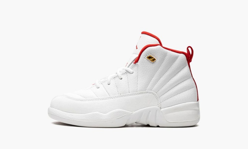 Basket Nike Air Jordan 12 PS \'FIBA\' Enfant Blanche Rouge Metal | UC1764382