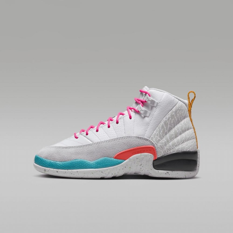 Basket Nike Air Jordan 12 Retro Enfant Blanche Rose | IC5087396