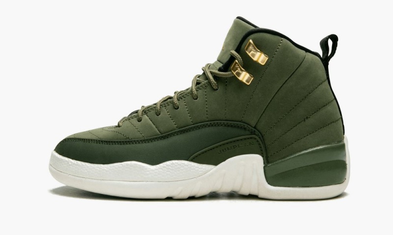 Basket Nike Air Jordan 12 Retro GS Enfant Vert Olive Metal Doré | DK3159428