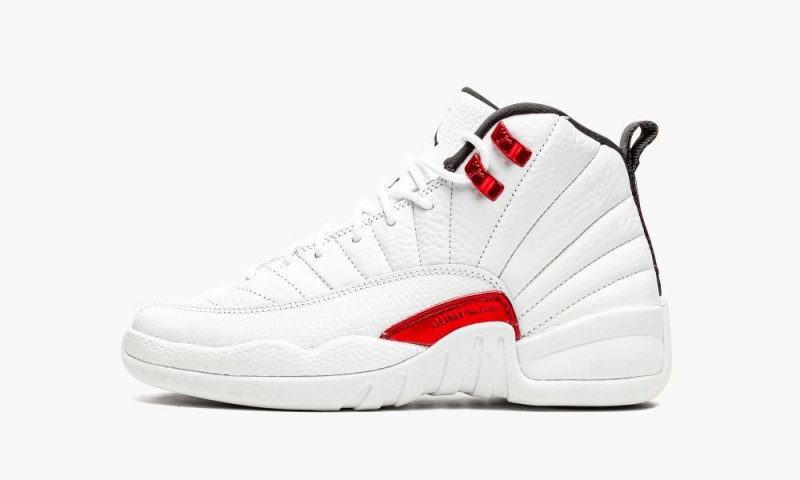 Basket Nike Air Jordan 12 Retro GS \'Twist\' Enfant Blanche Noir Rouge | CV0319685