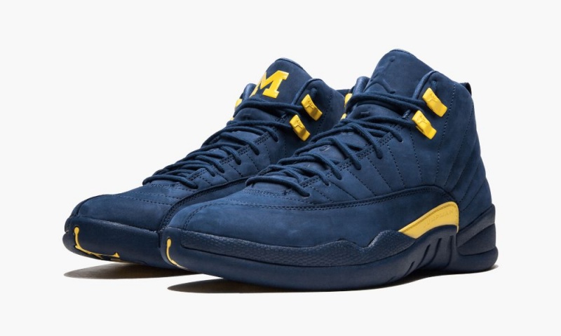 Basket Nike Air Jordan 12 Retro 'Michigan' Homme Bleu Orange Bleu Marine | LZ7465819