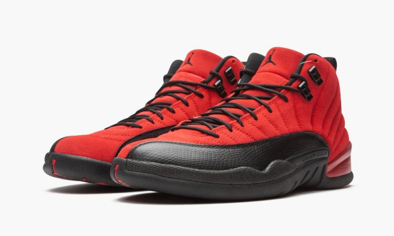 Basket Nike Air Jordan 12 Retro 'Reverse Flu Game' Homme Rouge Noir | KH0971843