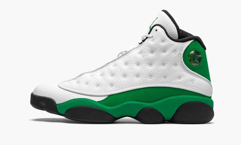 Basket Nike Air Jordan 13 Retro \'Lucky Green\' Homme Blanche Noir Vert | UM3792485