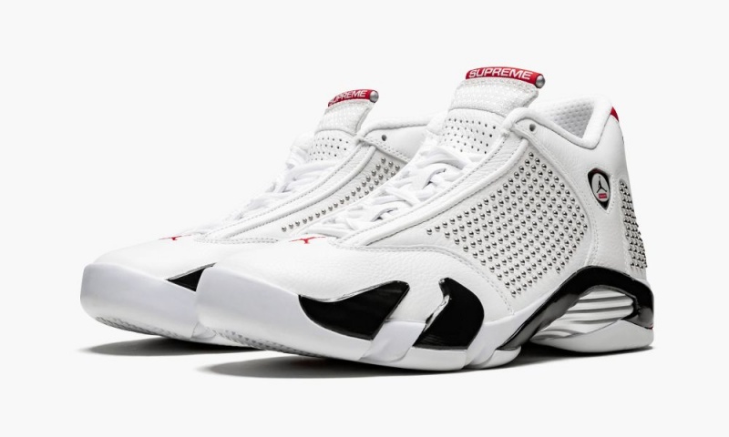 Basket Nike Air Jordan 14 Retro 'Supreme' Homme Blanche Noir Rouge | ER6183472