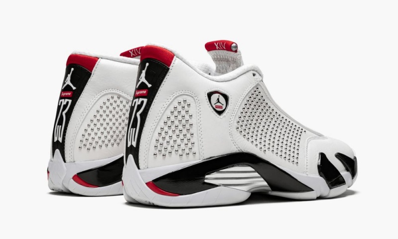 Basket Nike Air Jordan 14 Retro 'Supreme' Homme Blanche Noir Rouge | ER6183472