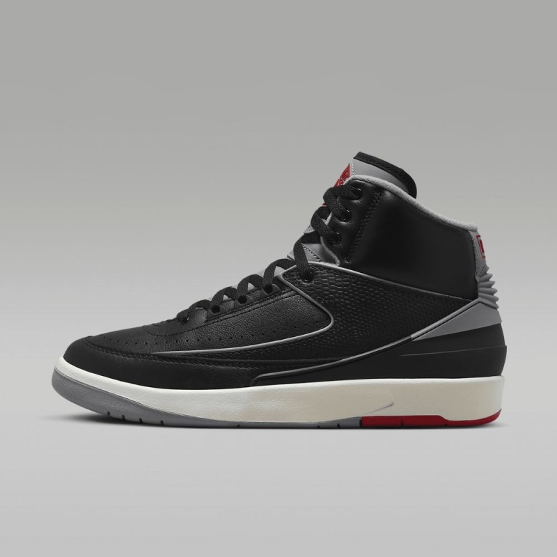 Basket Nike Air Jordan 2 Retro Homme Noir Rouge Grise | CP6518294