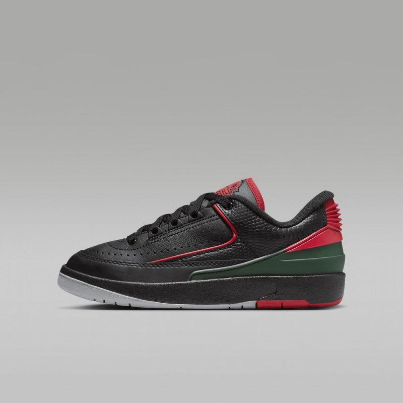 Basket Nike Air Jordan 2 Retro Low Enfant Noir Grise Rouge | VT6478539