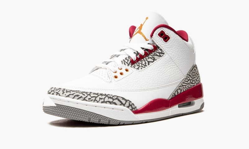 Basket Nike Air Jordan 3 'Cardinal' Homme Blanche Jaune Foncé Rouge | PA6573420