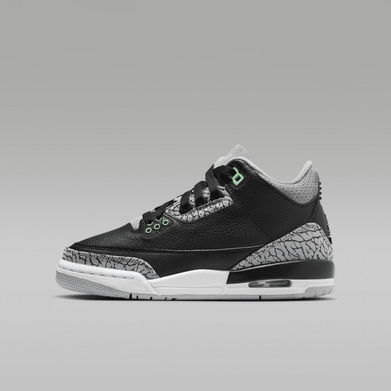 Basket Nike Air Jordan 3 Retro Enfant Noir Grise | LJ8427631