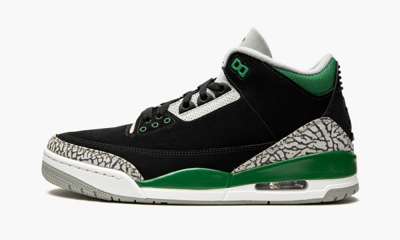 Basket Nike Air Jordan 3 Retro \'Pine Green\' Homme Noir Vert Foncé Argent Blanche | RV6308152