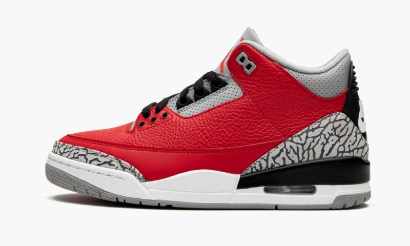 Basket Nike Air Jordan 3 Retro \'Red Cement/Unite\' Homme Rouge Grise Noir | TS7925348