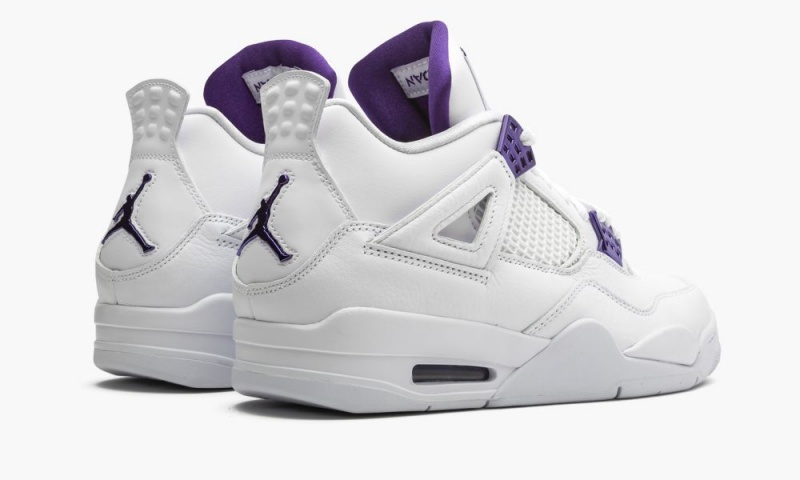 Basket Nike Air Jordan 4 Retro 'Metallic Pack - Purple' Homme Blanche Metal Argent | NF5680973