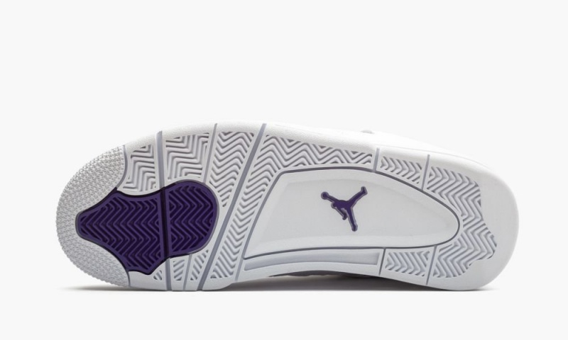 Basket Nike Air Jordan 4 Retro 'Metallic Pack - Purple' Homme Blanche Metal Argent | NF5680973