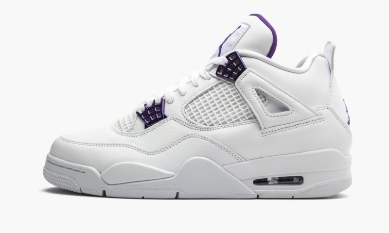 Basket Nike Air Jordan 4 Retro \'Metallic Pack - Purple\' Homme Blanche Metal Argent | NF5680973