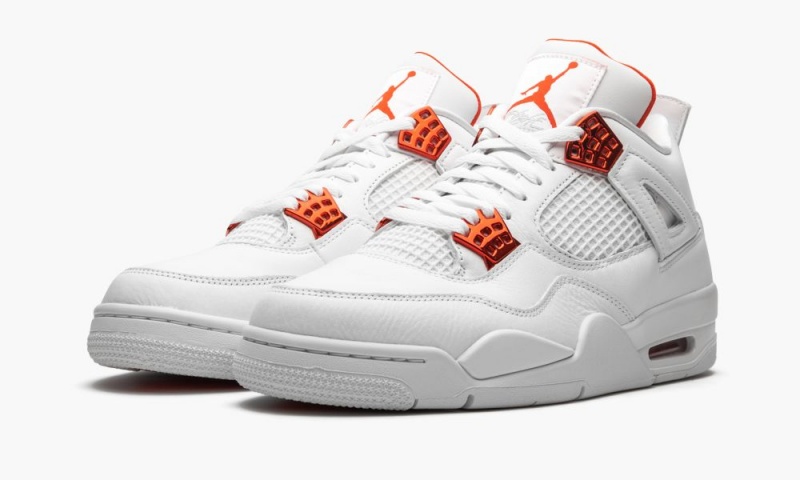 Basket Nike Air Jordan 4 Retro 'Metallic Pack - Orange' Homme Blanche Orange Metal | MA1650239