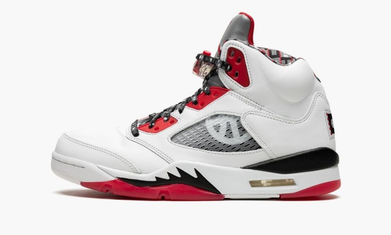 Basket Nike Air Jordan 5 Retro Q54 \'Quai 54 -2021\' Homme Blanche Noir Rouge | CE2901638