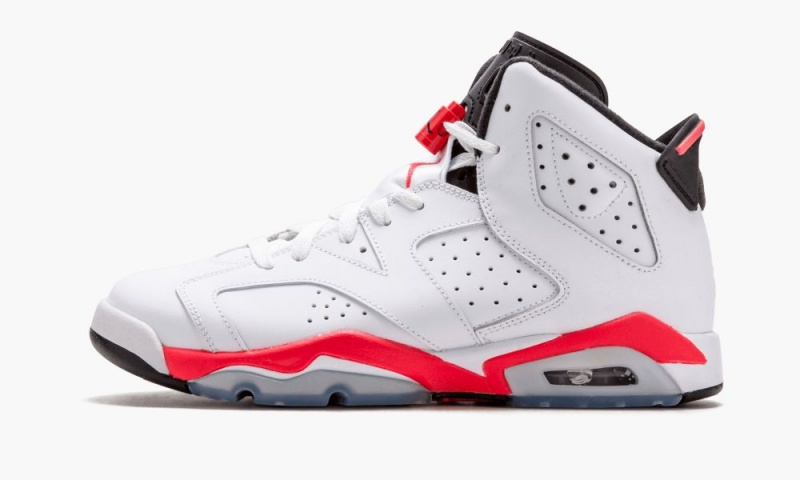 Basket Nike Air Jordan 6 Retro BG \'Infrared\' Enfant Blanche Noir Rouge | DT9857324