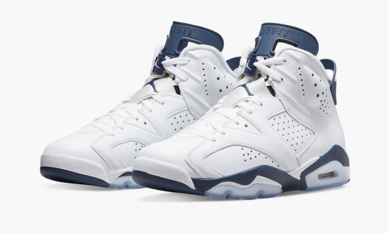 Basket Nike Air Jordan 6 Retro 'Midnight Navy 2022' Homme Blanche Bleu Marine | QJ3215670