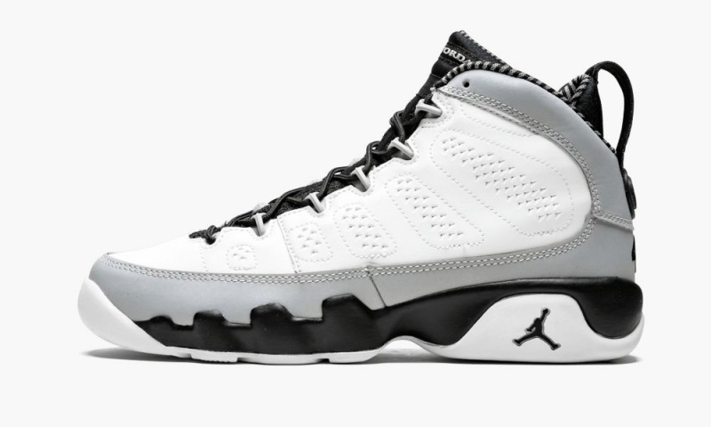 Basket Nike Air Jordan 9 Retro BG \'Barons\' Enfant Blanche Noir Grise | ZK6478095