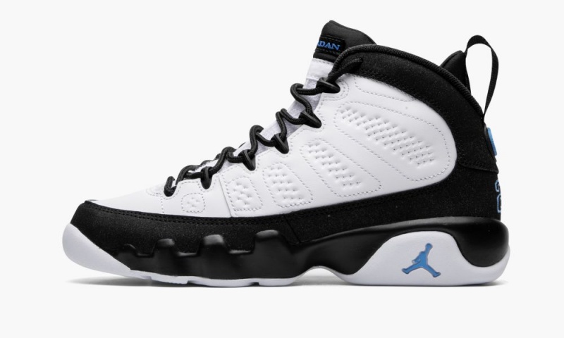 Basket Nike Air Jordan 9 Retro GS \'University Blue\' Enfant Blanche Bleu Noir | FP2501643