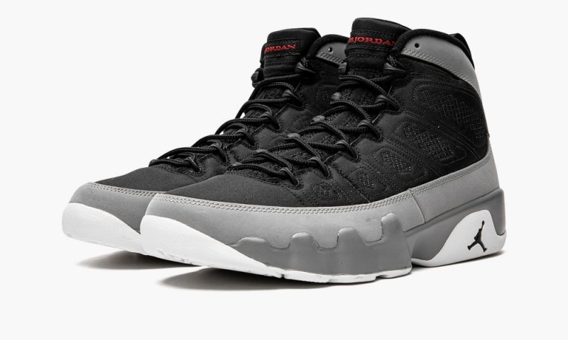 Basket Nike Air Jordan 9 Retro 'Particle Grey' Homme Noir Rouge | QV2376948