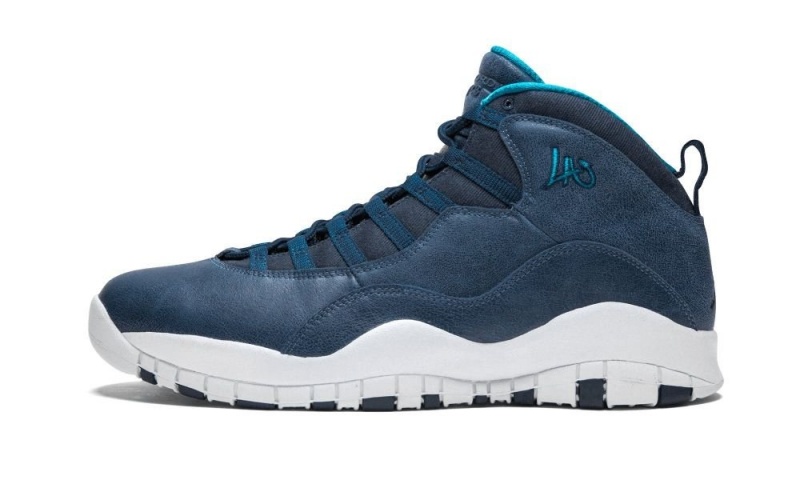 Basket Nike Air Jordan Retro 10 \'City Pack - Los Angeles\' Homme Blanche Bleu | RH0961735