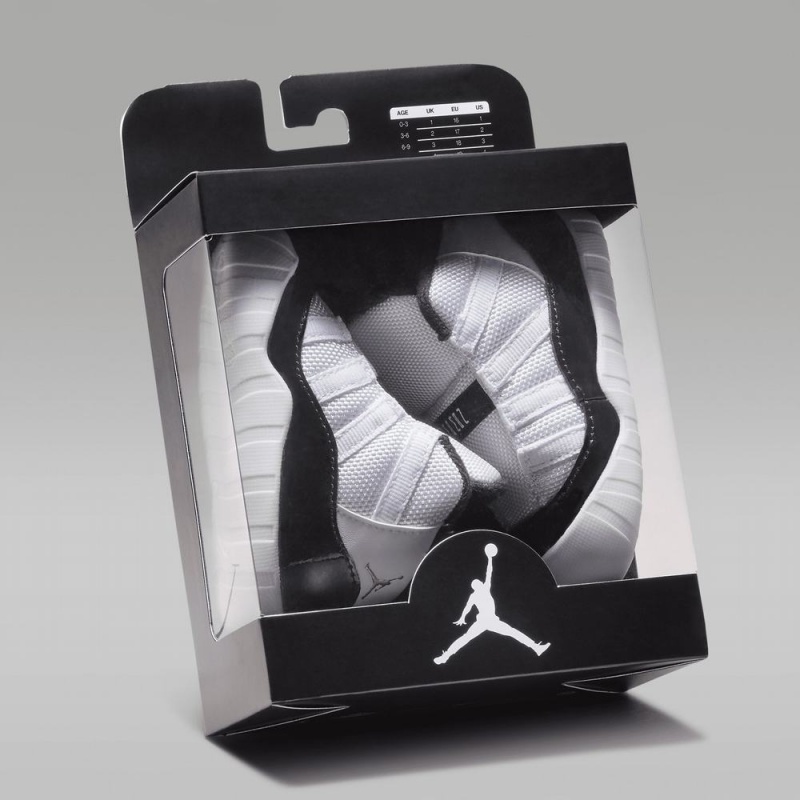 Basket Nike Jordan 11 Enfant Blanche Noir Metal Doré | AM4962183