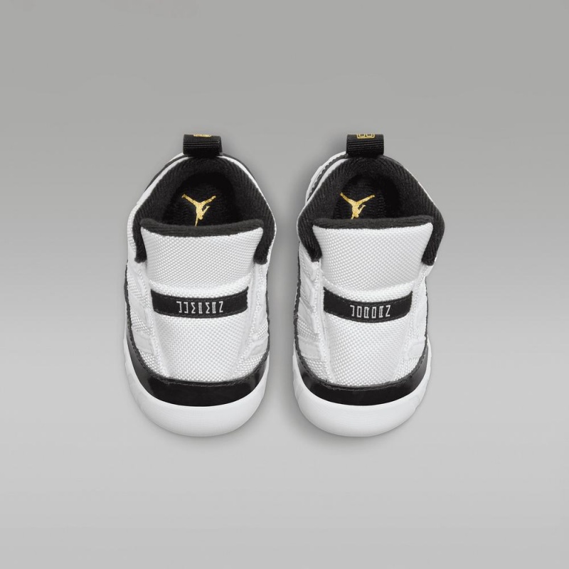 Basket Nike Jordan 11 Enfant Blanche Noir Metal Doré | AM4962183