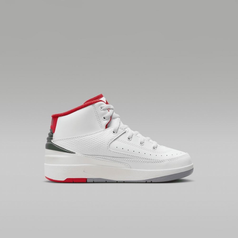 Basket Nike Jordan 2 Retro Enfant Blanche Rouge | UD9874105