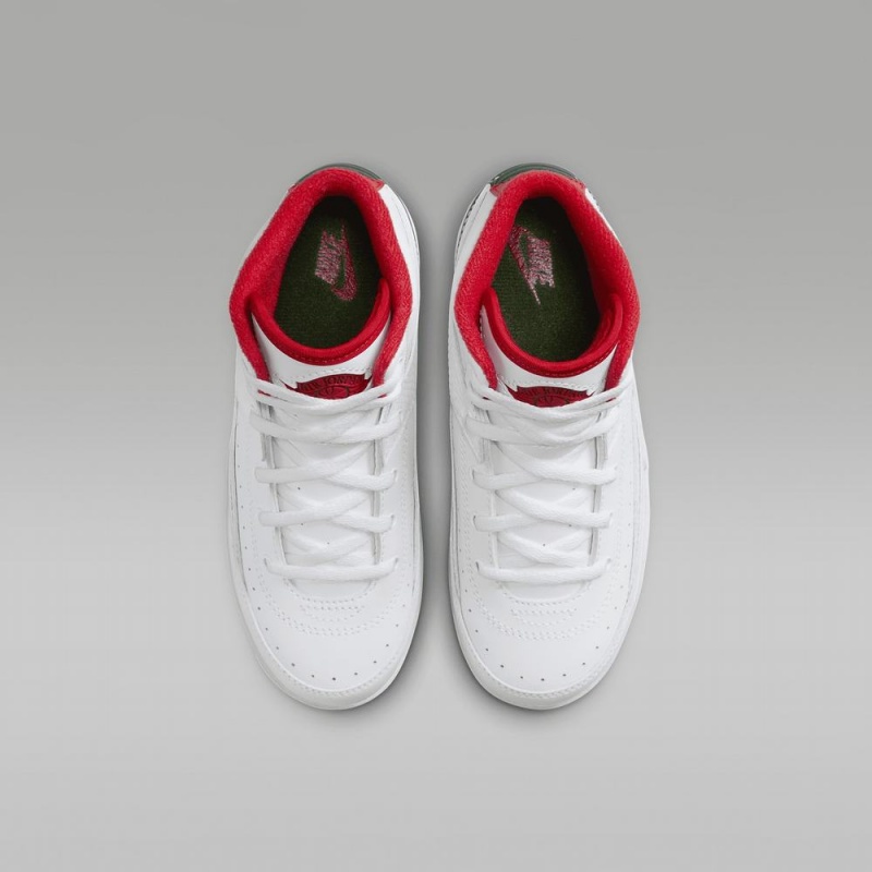 Basket Nike Jordan 2 Retro Enfant Blanche Rouge | UD9874105