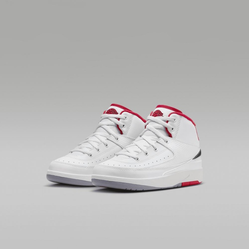 Basket Nike Jordan 2 Retro Enfant Blanche Rouge | UD9874105