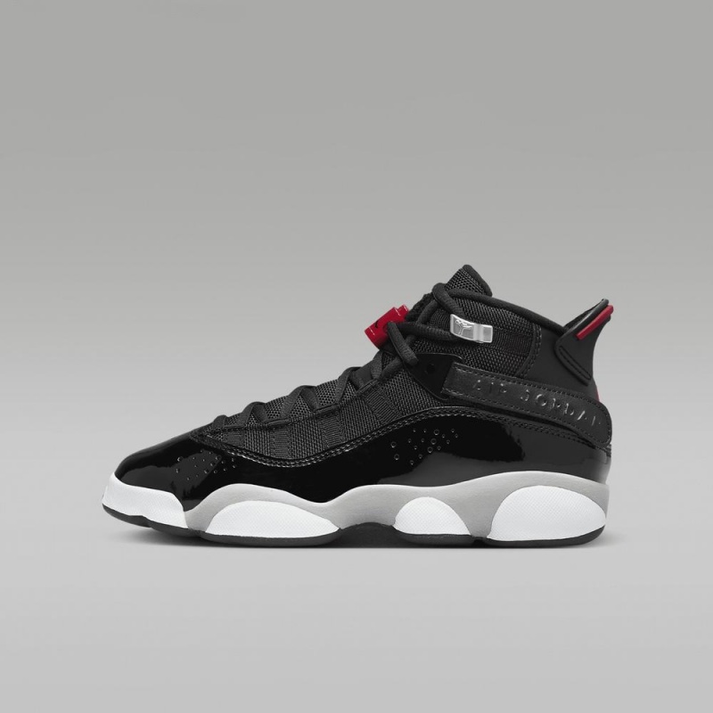 Basket Nike Jordan 6 Rings Enfant Noir Blanche Rouge | OF3867942