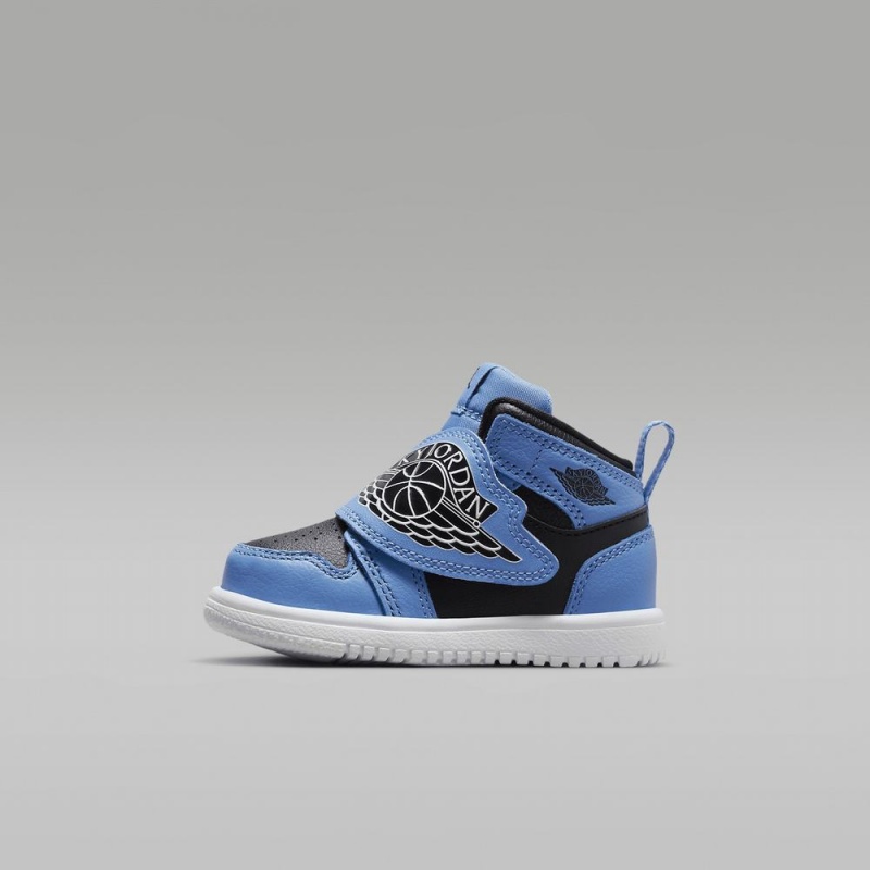 Basket Nike Sky Jordan 1 Enfant Bleu Blanche Noir | SU6095871